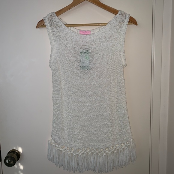 Lilly Pulitzer Luca fringe hem sweater tank - Picture 6 of 7